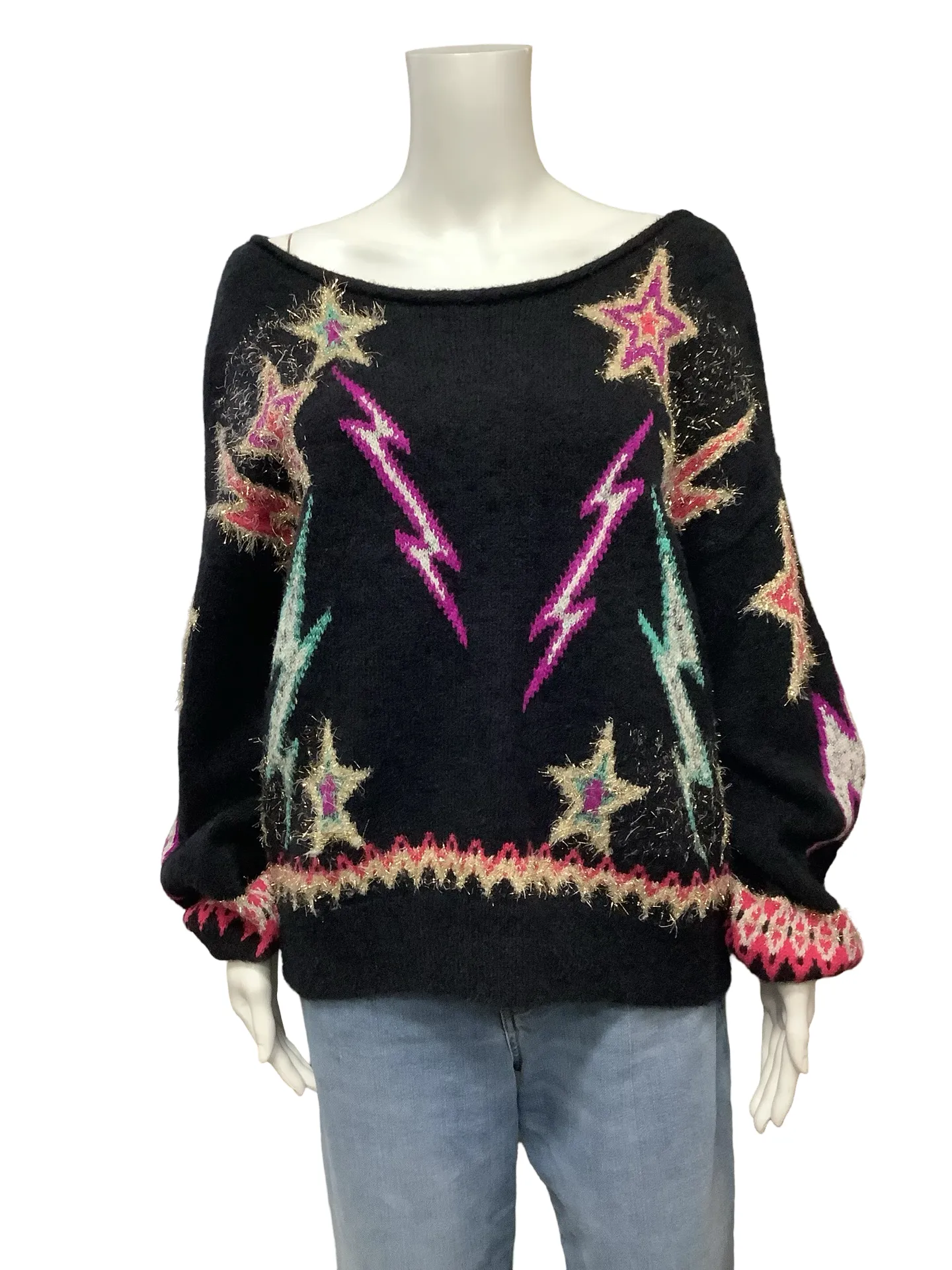 Anthropologie Pilcro Sparkle Crew Print Size: S