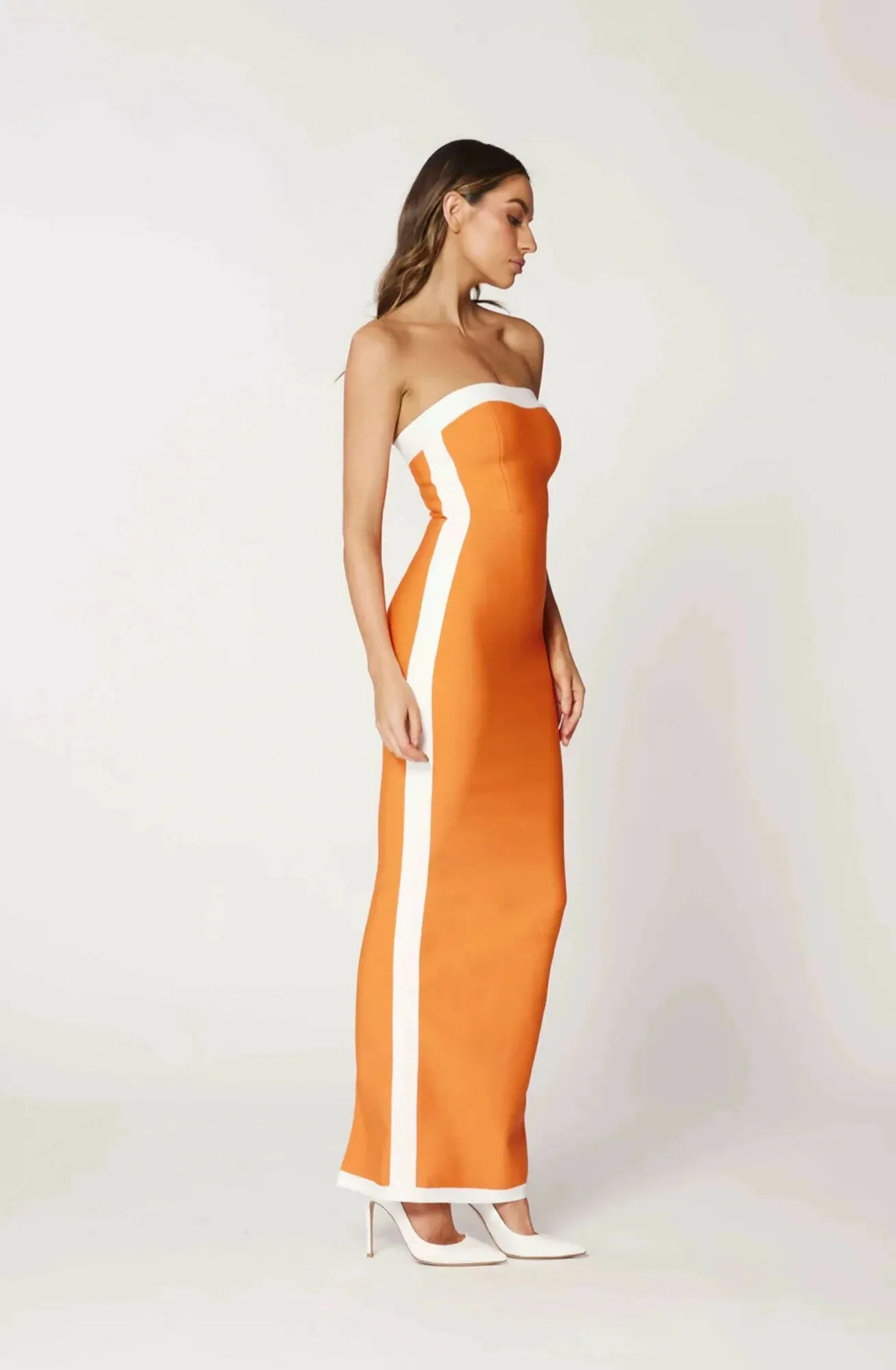 Bianca & Bridgett Ashley Midi Dress in Orange
