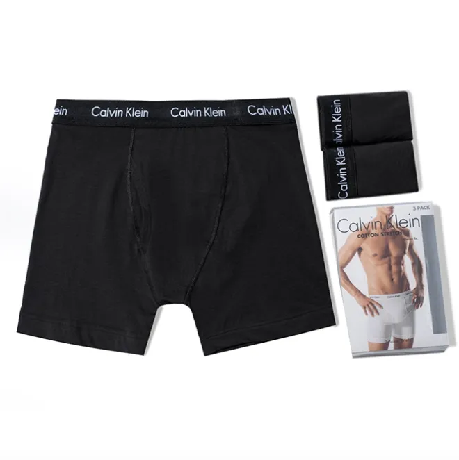Calvin Klein Men's Cotton Stretch Boxer Briefs 3-Pack NU2666 Blue Combo