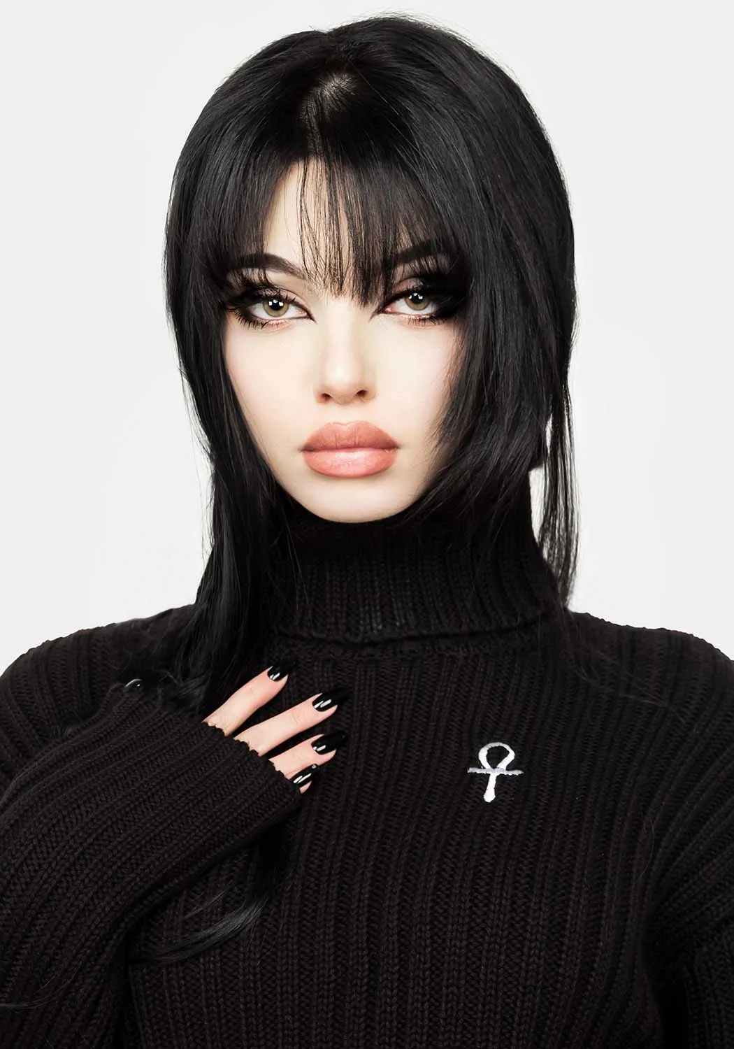 Fate Funnel-Neck Crop Sweater