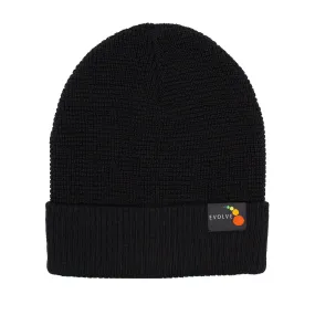 Merino Wool Beanie - Black