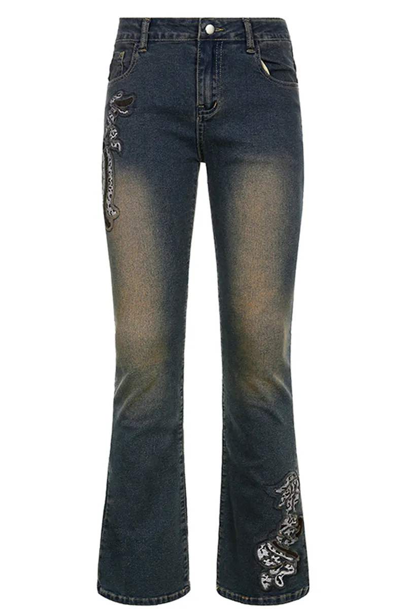 PT3093 Retro Denim Jeans Pant